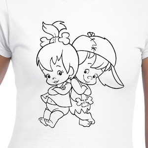 Bam Bam & Pebbles Cut Files | Cricut | Silhouette Cameo | Svg Cut Files | Digital Files | PDF | Eps | DXF | PNG | The Flintstones