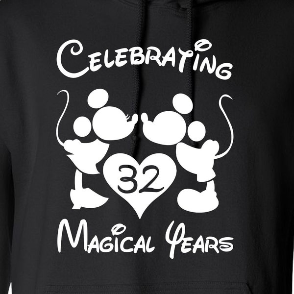 Celebrating 32 Magical Years Cut Files | Cricut | Silhouette Cameo | Svg Cut Files | Digital Files | PDF | Eps | DXF | PNG | Mickey Minnie