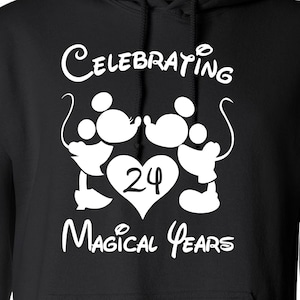 Viering van 24 magische jaren Geknipte bestanden | Cricut | Silhouette Cameo | Svg Cut Bestanden | Digitale bestanden | PDF-| Eps | DXF | PNG-| Mickey Minnie