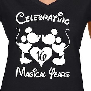 Celebrating 16 Magical Years Cut Files | Cricut | Silhouette Cameo | Svg Cut Files | Digital Files | PDF | Eps | DXF | PNG | Mickey Minnie