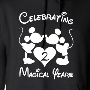 Celebrando 2 años mágicos Cut Files / Cricut / Silhouette Cameo / Svg Cut Files / Digital Files / PDF / Eps / DXF / PNG / Mickey Minnie
