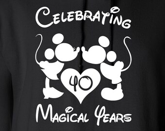Celebrating 40 Magical Years Cut Files | Cricut | Silhouette Cameo | Svg Cut Files | Digital Files | PDF | Eps | DXF | PNG | Mickey Minnie