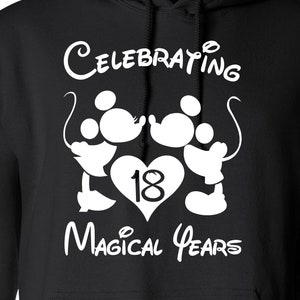 Celebrando 18 años mágicos Cut Files / Cricut / Silhouette Cameo / Svg Cut Files / Digital Files / PDF / Eps / DXF / PNG / Mickey Minnie