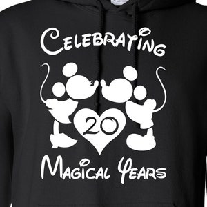 Comemorando 20 Anos Mágicos Arquivos Cortados | Cricut | Silhueta camafeu | Arquivos de corte SVG | Arquivos Digitais | PDF | Eps | DXF | PNG | Mickey Minnie