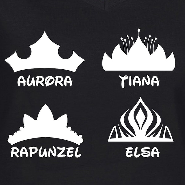 Princess Crowns Cut Files | Cricut | Silhouette Cameo | Svg Cut Files | Digital Files | PDF | Eps | DXF | PNG | Mouse