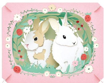 Paper Theater | Animal Series | Rabbit ( 動物シリーズ PAPER THEATER / うさぎ PT-293 ) by Ensky