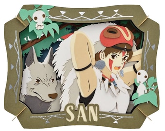 Paper Theater | Ghibli Girls | Princess Mononoke | San ( もののけ姫 PAPER THEATER / サン PT-332 ) by Ensky
