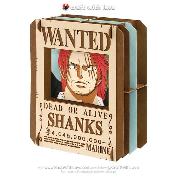 Paper Theater | One Piece | Wanted Poster Pirate Red Hair Shanks