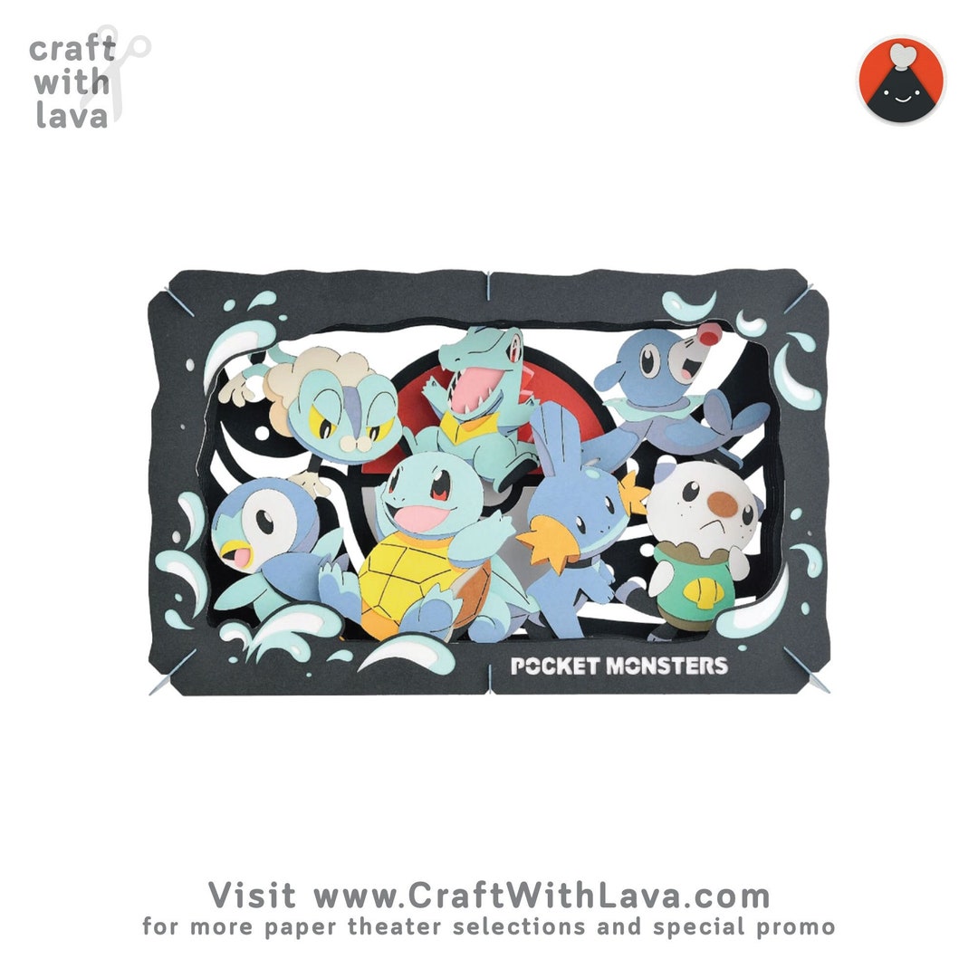 Paper Theater Pokémon Water Type ポケットモンスター Paper Theater Type 