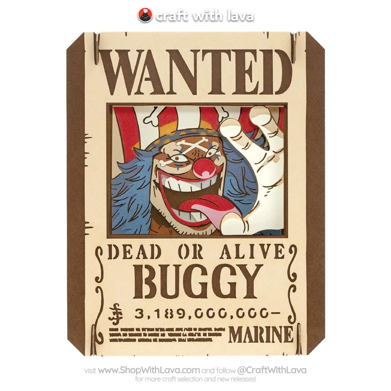 Paper Theater | One Piece | Wanted Poster Pirate Buggy the