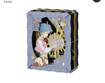 HOWL'S MOVINGCASTLE アクリルアート Howl's Moving Castle Framed Shadow Box Wall Art 12x16 Poster