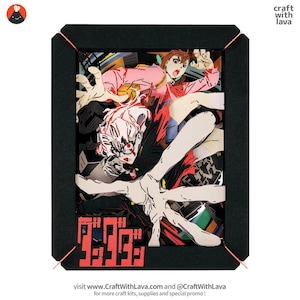 Paper Theatre / Dandadan / Momo e Okarun PT-374 ( ペーパーシアター TVアニメ ダンダダン / PT-374 モモ＆オカルン ) Kit per creazioni in carta anime di Ensky Japan
