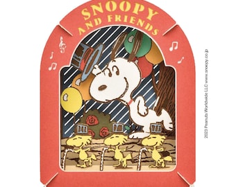 Paper Theater | Peanuts | Snoopy & Friends PT-307 ( ペーパーシアター スヌーピー＆フレンズ ) Anime Cartoon Paper Craft Kit by Ensky Japan