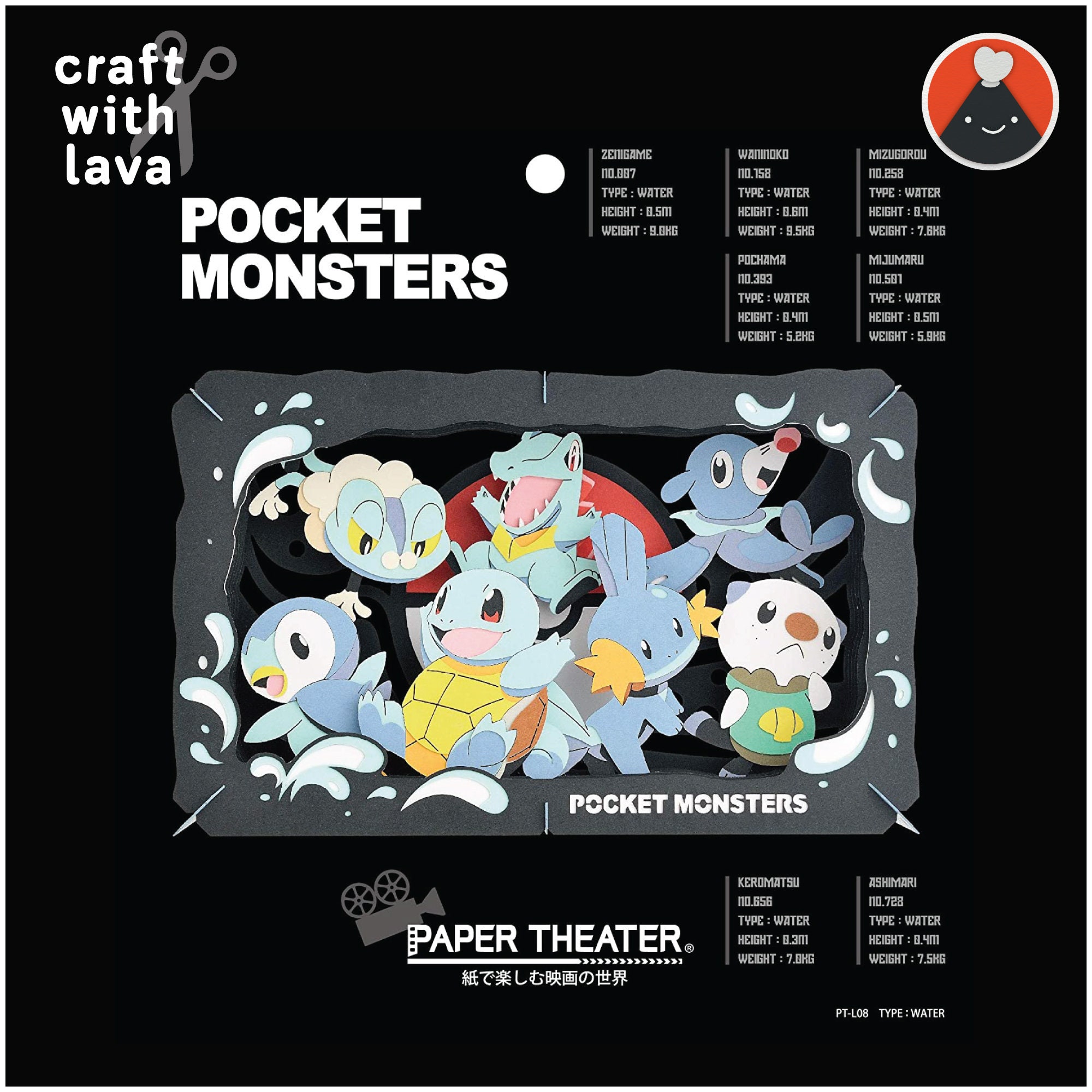 Paper Theater | Pokémon | Water Type ( ポケットモンスター PAPER