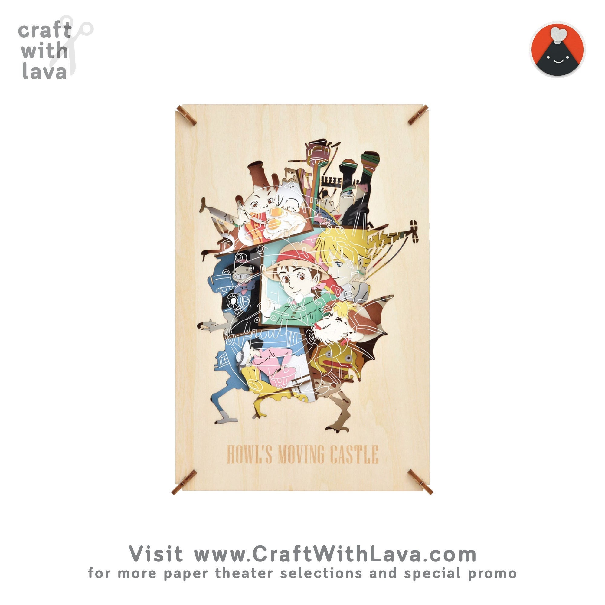 ジブリ　ki-gu-mi Wooden Art ハウルの動く城　カラーver. ジブリ ki-gu-mi Wooden Art ハウルの動く城 カラーver. 楽天市場