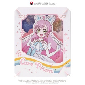 Teatro de Papel | Céu subindo! Cura bonita | Cure Prism PT-347 (ひろがるスカイ！プリキュア/ キュアプリズム) Kit de artesanato de papel de anime da Ensky Japan