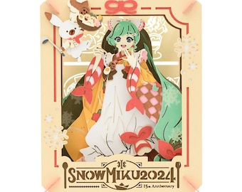 Paper Theater | Hatsune Miku | Snow Miku 2024 PT-353 ( 初音ミク 2024 ) Anime Paper Craft Kit by Ensky Japan