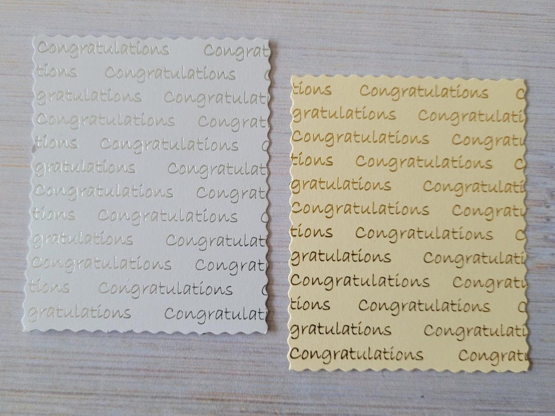 Printed Text Panels Congratulations Pk 5 Hot Foil Printed Cardmaking ...