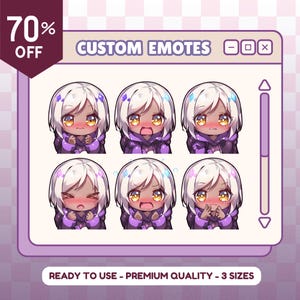 Custom Twitch Emotes or Kick Emote and Animated Emotes, Vtuber Cute Chibi Emote, Sub Emotes Anime Emote Pet Animal Emote For Any Your Stream