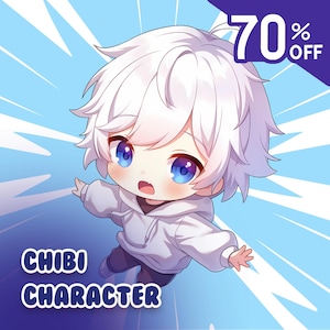 Aangepaste paar-chibi, chibi-personage, schattige chibi, aangepaste chibi, chibi-fanart, aangepaste chibi-commissie, anime-chibi, chibi-fanart, chibi-kunst