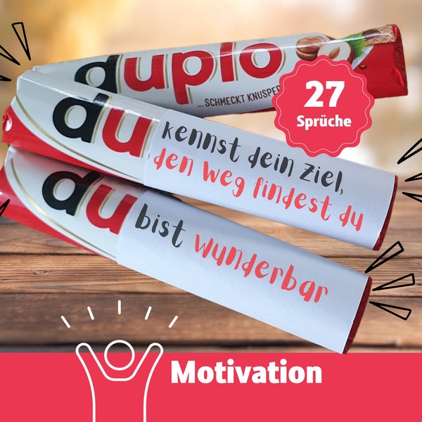 Motiverende uitspraken motiverende citaten aanmoedigingscadeau Duplo geschenkdoos DIY persoonlijke cadeaus Download 27 Duplo banderollen