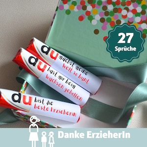 Merci cadeau d'adieu enseignante de maternelle avec coeur garderie crèche assistante maternelle Duplo banderoles meilleure enseignante adieu merci