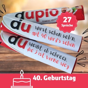 Gift 40th birthday creative gift personal gifts gift mother gift father DIY Download 27 Duplo banderoles