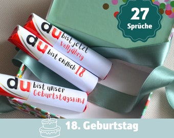 18th birthday boy girl friend daughter son Duplo banderole finally 18 birthday gift personalized gift DIY coming of age