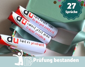 Gift exam exam Abitur Bachelor Master 2024 passed school graduation graduation gift Duplo banderoles you did it class Matura