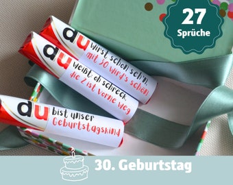 Gift 30th birthday 27 Duplo banderoles creative gift personal personalized gifts boyfriend girlfriend last minute gift DIY