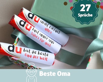 Gift Grandma Best Grandma Grandmother Duplo Banderoles YOU Message Duplo Gift Box DIY Personalized Gift Last Minute Attention