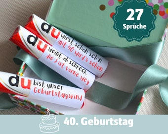 Geschenk 40 Geburtstag kreatives personalisiertes Geschenk Mutter Mama Vater Papa Geburtstagsgeschenk Duplo Banderolen Kleine Aufmerksamkeit