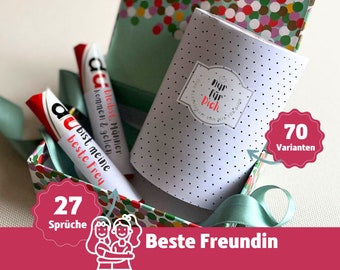 Gift Best Friend YOU Message Duplo Gift Box DIY Personal Personalized Gifts 27 Duplo Banderoles Small Attention