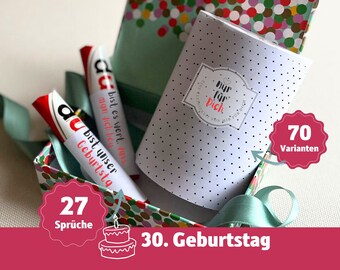 Gift 30th birthday 27 Duplo banderoles creative gift personal personalized gifts boyfriend girlfriend last minute gift DIY