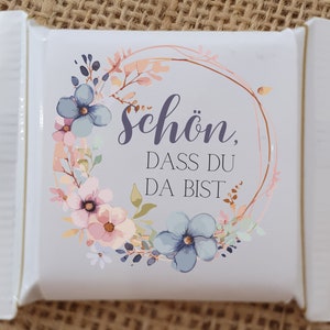 Ritter Sport mini fascette carine che sei qui regalo ospite regalo compleanno matrimonio decorazione tavola regala cioccolato battesimo comunione