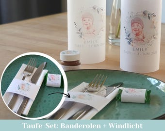 Set for baptism guest gift decoration church nice that you are here Ritter Sport mini banderoles gift for guests table decoration giveaway souvenir