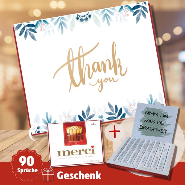 Gift thank you for him her greeting card 90 MERCI banderole sticker personalized gift colleague colleague teacher daycare teacher 03