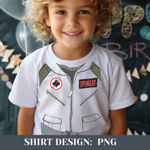 Ghostbuster Birthday Boy Costume Children's Ghosts Ghost Shirt Carnival Costume Party Halloween Baby Shower Iron-On Transfer Cricut 9