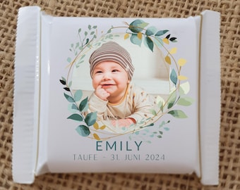 Guest gift baptism Ritter Sport Mini banderoles decoration church gift for guests table decoration baptism giveaway chocolate souvenir thank you