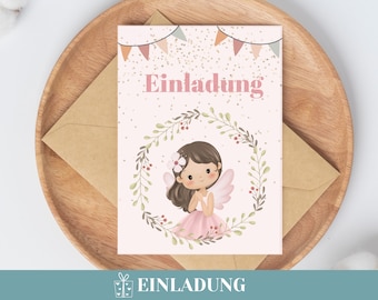 Invitation birthday party girl birthday invitation fairies invitation children's birthday fairy invitation fairy birthday fairy party fairy birthday