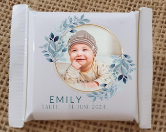 Guest gift baptism Ritter Sport Mini banderoles decoration church gift for guests table decoration baptism giveaway chocolate souvenir thank you