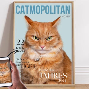 Personalized Cat Poster Gift Cat Lover Gift Cat Owner Photo Cat Portrait Pet Christmas Gift Birthday