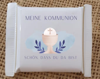 Guest Gift Communion Ritter Sport Mini Banderoles Decoration Church Gift for Guests Table Decoration Communion Giveaway Chocolate Thank You DIY