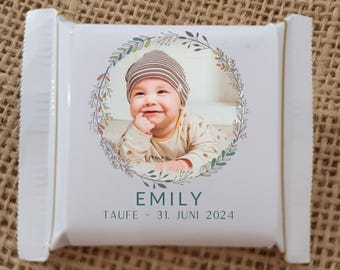 Guest gift baptism Ritter Sport Mini banderoles decoration church gift for guests table decoration baptism giveaway chocolate souvenir thank you