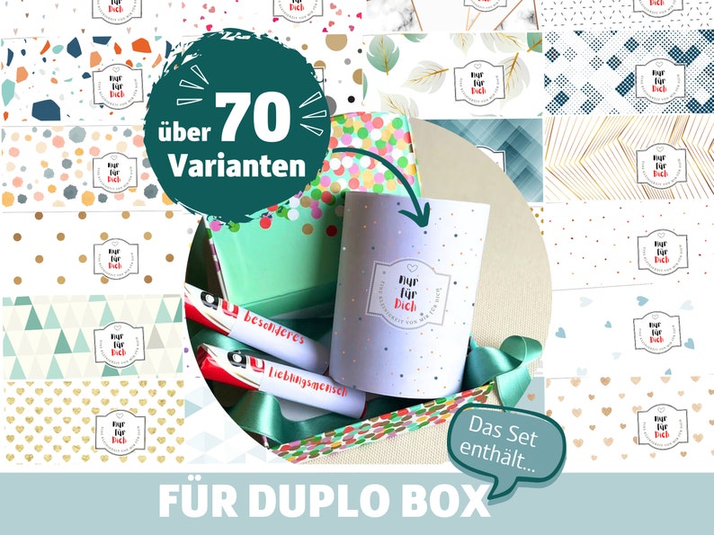 Duplo Banderole Vouchers Couples Template Voucher Box Personalized Gift