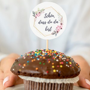 Cake topper matrimonio bello che ci sei muffin cupcakes ospite regalo compleanno matrimonio gioventù consacrazione battesimo comunione decorazione tavolo omaggio