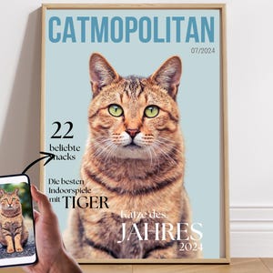Personalized Cat Poster Gift Cat Lover Gift Cat Owner Photo Cat Portrait Pet Christmas Gift Birthday