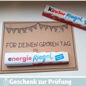 Cadeau examen Abitur Bachelor Master 2025 geslaagd school einddiploma afstudeercadeau Kinderriegel je deed het klas Matura DIY