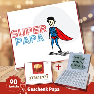 Gift Father Dad Father's Day Gift Baby Children Father's Day Gift Birthday Christmas Last Minute Gift Man him MERCI Banderoles