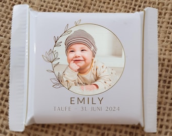 Guest gift baptism Ritter Sport Mini banderoles decoration church gift for guests table decoration baptism giveaway chocolate souvenir thank you